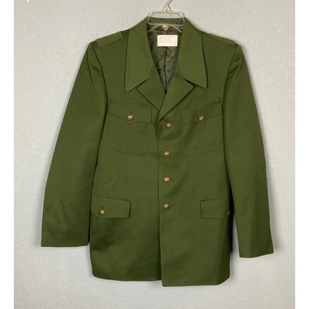 Vintage Strum Handels GmbH  German Police Uniform‎ Jacket Green Metal Buttons